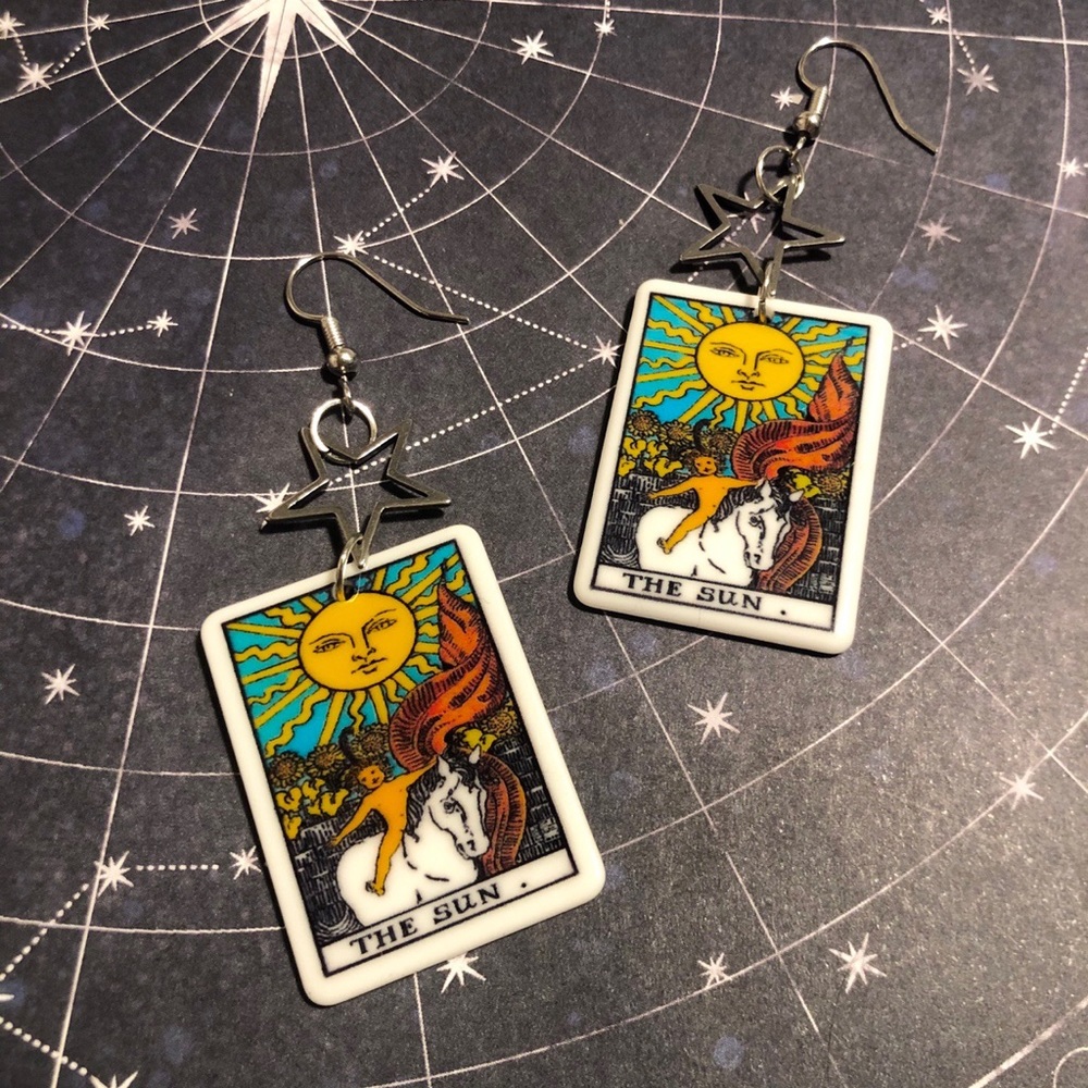 The Sun Tarot Card Earrings
